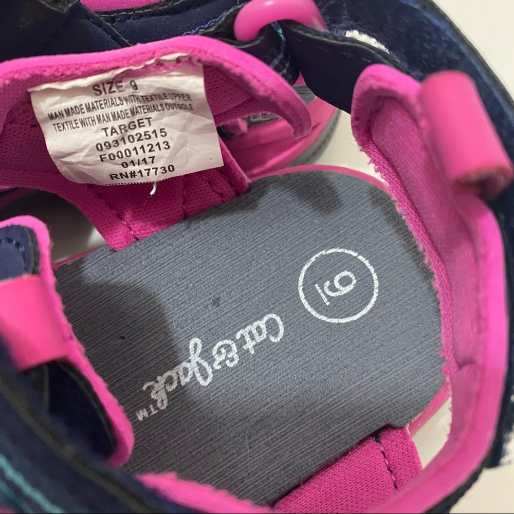 Cat & Jack Girl Afton Hiking Pink & Blue Sandals - Picture 6 of 7